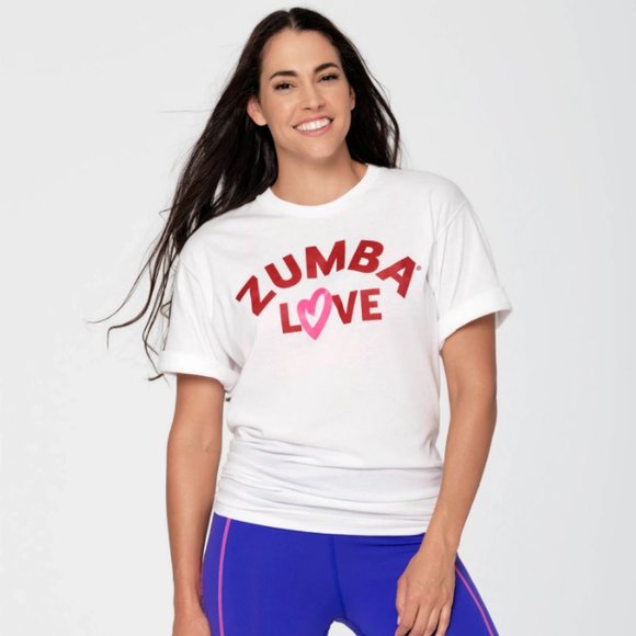 Zumba Love ALL GENDER TeeShirt - NWT (White) - Picture 1 of 2